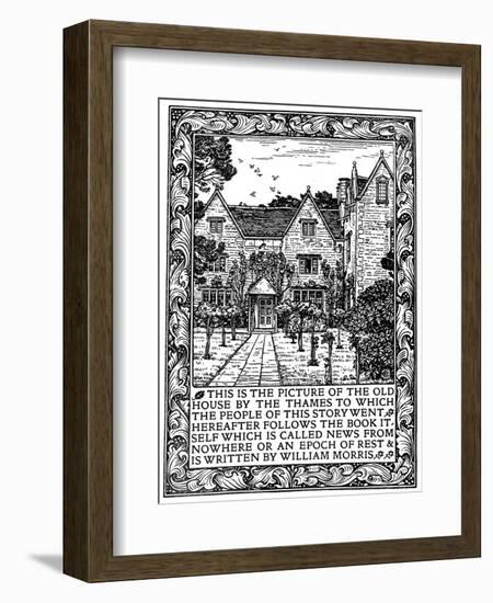 Kelmscott Manor, Gloucestershire, Frontispiece to News from Nowhere, C1892-William Morris-Framed Giclee Print