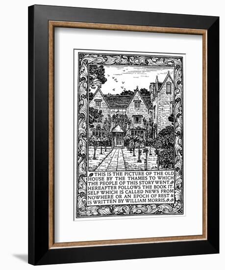 Kelmscott Manor, Gloucestershire, Frontispiece to News from Nowhere, C1892-William Morris-Framed Giclee Print