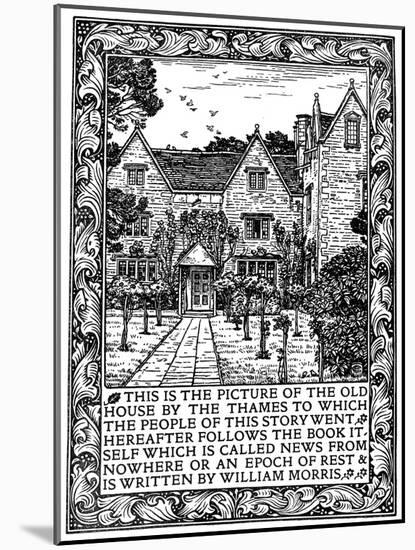 Kelmscott Manor, Gloucestershire, Frontispiece to News from Nowhere, C1892-William Morris-Mounted Giclee Print