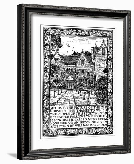 Kelmscott Manor, Gloucestershire, Frontispiece to News from Nowhere, C1892-William Morris-Framed Giclee Print