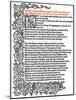 'Kelmscott Press: Page from The Tale of Beowulf Printed in the Troy Type', c.1895, (1914)-William Morris-Mounted Giclee Print