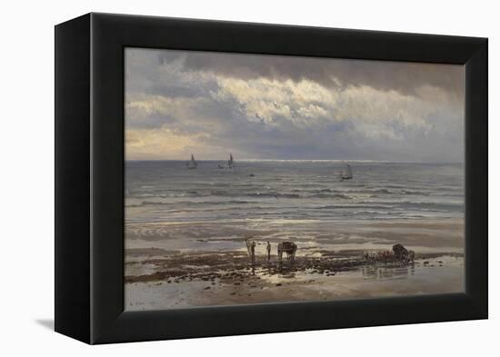 Kelp Gatherers - a Grey Morning, 1874-Henry Moore-Framed Premier Image Canvas