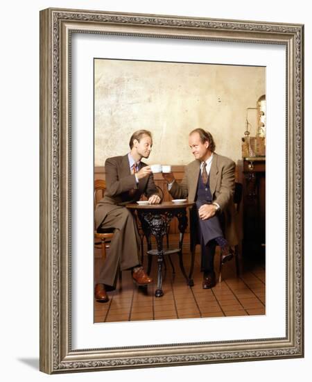 KELSEY GRAMMER; DAVID HYDE PIERCE. "FRASIER-TV" [1993].-null-Framed Photographic Print