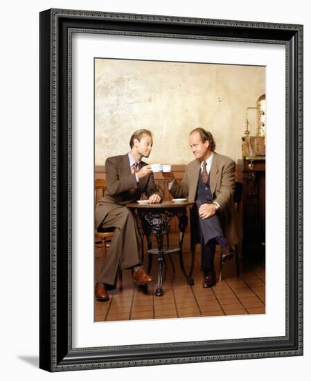 KELSEY GRAMMER; DAVID HYDE PIERCE. "FRASIER-TV" [1993].-null-Framed Photographic Print