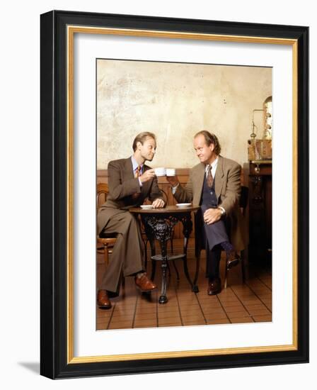 KELSEY GRAMMER; DAVID HYDE PIERCE. "FRASIER-TV" [1993].-null-Framed Photographic Print