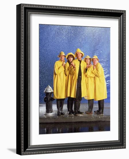 KELSEY GRAMMER; JOHN MAHONEY; PERI GILPIN; JANE LEEVES; DAVID HYDE PIERCE. "FRASIER-TV" [1993].-null-Framed Photographic Print