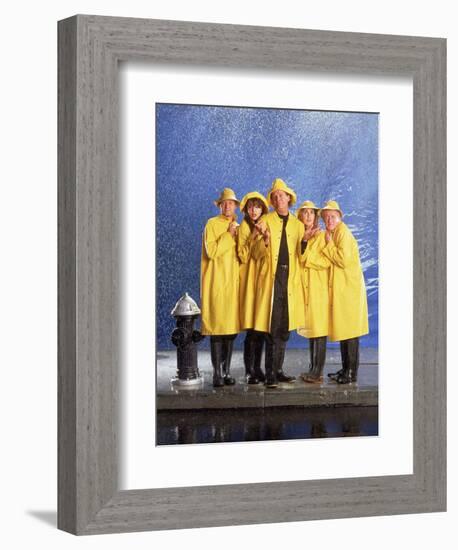 KELSEY GRAMMER; JOHN MAHONEY; PERI GILPIN; JANE LEEVES; DAVID HYDE PIERCE. "FRASIER-TV" [1993].-null-Framed Premium Photographic Print