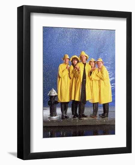 KELSEY GRAMMER; JOHN MAHONEY; PERI GILPIN; JANE LEEVES; DAVID HYDE PIERCE. "FRASIER-TV" [1993].-null-Framed Premium Photographic Print