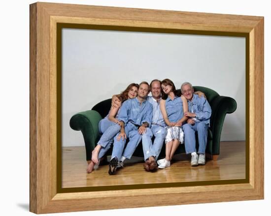 KELSEY GRAMMER; JOHN MAHONEY; PERI GILPIN; JANE LEEVES; DAVID HYDE PIERCE. "FRASIER-TV" [1993].-null-Framed Premier Image Canvas