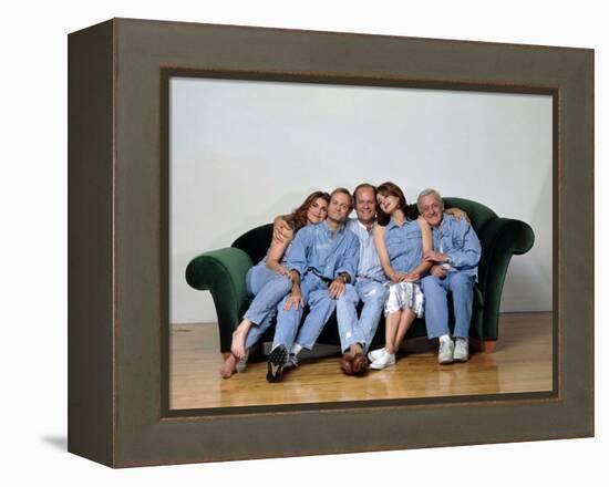 KELSEY GRAMMER; JOHN MAHONEY; PERI GILPIN; JANE LEEVES; DAVID HYDE PIERCE. "FRASIER-TV" [1993].-null-Framed Premier Image Canvas