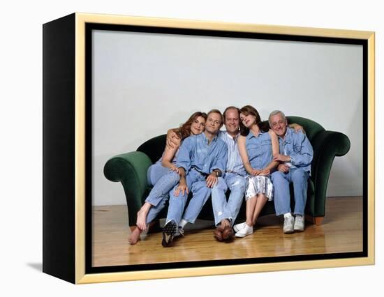 KELSEY GRAMMER; JOHN MAHONEY; PERI GILPIN; JANE LEEVES; DAVID HYDE PIERCE. "FRASIER-TV" [1993].-null-Framed Premier Image Canvas