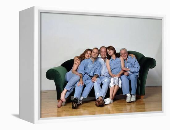 KELSEY GRAMMER; JOHN MAHONEY; PERI GILPIN; JANE LEEVES; DAVID HYDE PIERCE. "FRASIER-TV" [1993].-null-Framed Premier Image Canvas