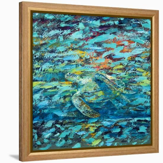 Kemps Ridley Turtle Hidden Treasure-Lucy P. McTier-Framed Premier Image Canvas