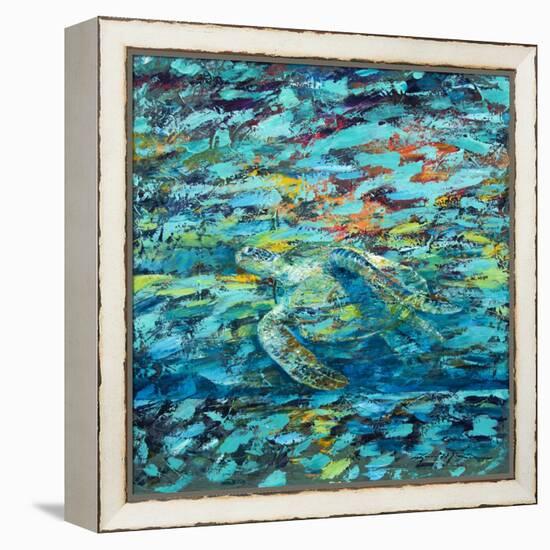 Kemps Ridley Turtle Hidden Treasure-Lucy P. McTier-Framed Premier Image Canvas