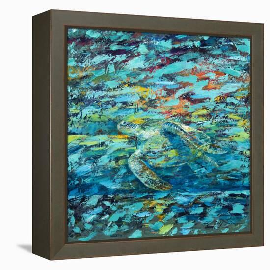 Kemps Ridley Turtle Hidden Treasure-Lucy P. McTier-Framed Premier Image Canvas