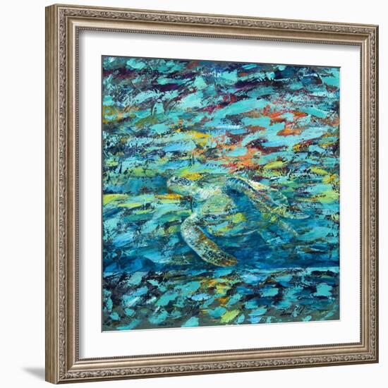 Kemps Ridley Turtle Hidden Treasure-Lucy P. McTier-Framed Giclee Print