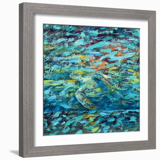 Kemps Ridley Turtle Hidden Treasure-Lucy P. McTier-Framed Giclee Print