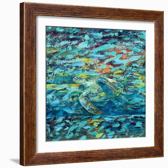 Kemps Ridley Turtle Hidden Treasure-Lucy P. McTier-Framed Giclee Print