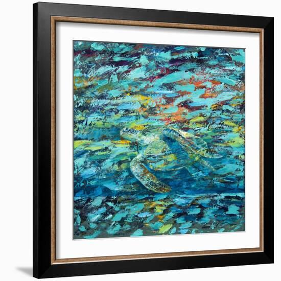 Kemps Ridley Turtle Hidden Treasure-Lucy P. McTier-Framed Giclee Print