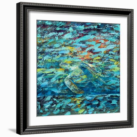 Kemps Ridley Turtle Hidden Treasure-Lucy P. McTier-Framed Giclee Print