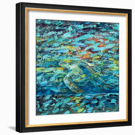 Kemps Ridley Turtle Hidden Treasure-Lucy P. McTier-Framed Giclee Print