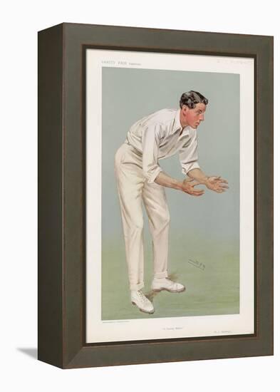 Ken Hutchings English Cricketer-Spy (Leslie M. Ward)-Framed Stretched Canvas