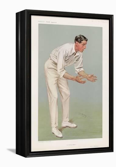 Ken Hutchings English Cricketer-Spy (Leslie M. Ward)-Framed Stretched Canvas