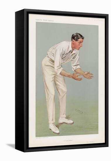 Ken Hutchings English Cricketer-Spy (Leslie M. Ward)-Framed Stretched Canvas