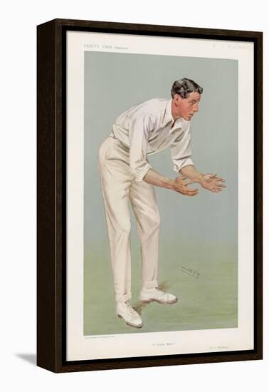 Ken Hutchings English Cricketer-Spy (Leslie M. Ward)-Framed Stretched Canvas