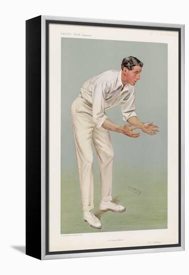 Ken Hutchings English Cricketer-Spy (Leslie M. Ward)-Framed Stretched Canvas