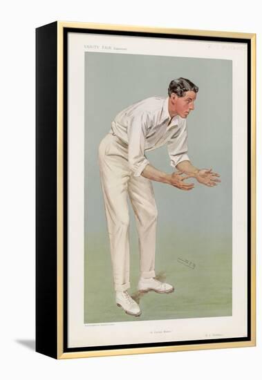 Ken Hutchings English Cricketer-Spy (Leslie M. Ward)-Framed Stretched Canvas