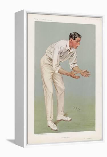 Ken Hutchings English Cricketer-Spy (Leslie M. Ward)-Framed Stretched Canvas