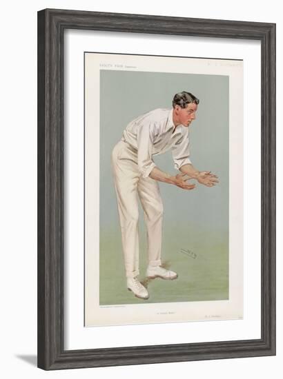 Ken Hutchings English Cricketer-Spy (Leslie M. Ward)-Framed Art Print