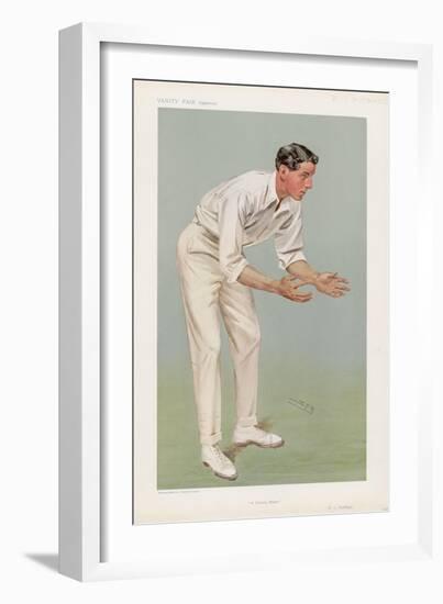 Ken Hutchings English Cricketer-Spy (Leslie M. Ward)-Framed Art Print