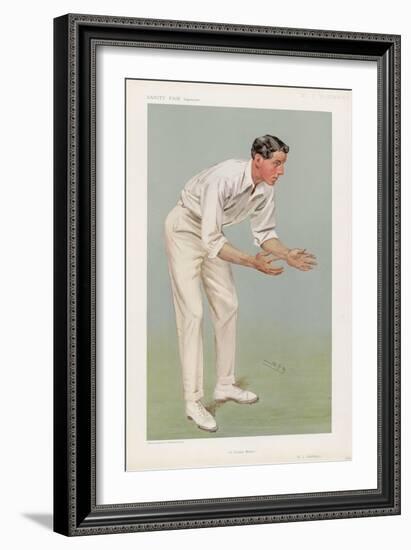 Ken Hutchings English Cricketer-Spy (Leslie M. Ward)-Framed Art Print