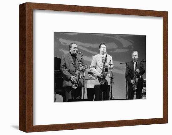 Ken Peplowski, Scot Hamilton and Harry Allen, Brecon Jazz Festival, Powys, Wales, Aug 1998-Brian O'Connor-Framed Photographic Print