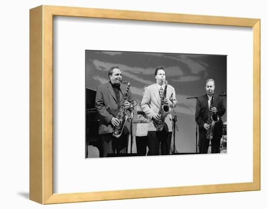 Ken Peplowski, Scot Hamilton and Harry Allen, Brecon Jazz Festival, Powys, Wales, Aug 1998-Brian O'Connor-Framed Photographic Print