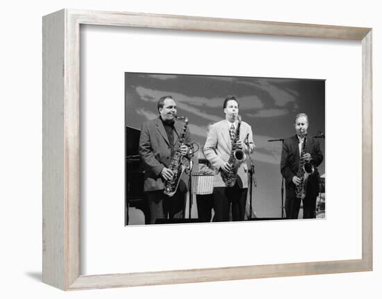 Ken Peplowski, Scot Hamilton and Harry Allen, Brecon Jazz Festival, Powys, Wales, Aug 1998-Brian O'Connor-Framed Photographic Print