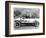 Ken Schoenfeld with Racecar in Seattle Photograph - Seattle, WA-Lantern Press-Framed Art Print