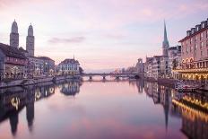 Switzerland, Zurich. Zurich Historic Quarter over the Limmat River.-Ken Scicluna-Photographic Print