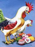 "Easter Eggs and Chickens," Saturday Evening Post Cover, April 24, 1943-Ken Stuart-Framed Premier Image Canvas