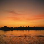 River Nile at Sunset, Water Reflecting Evening Sky, in Egypt, North Africa, Africa-Ken Wilson-Photographic Print