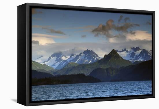 Kenai Mountains and Kachemak Bay, Homer, Alaska, USA, at Sunset-Michel Hersen-Framed Premier Image Canvas