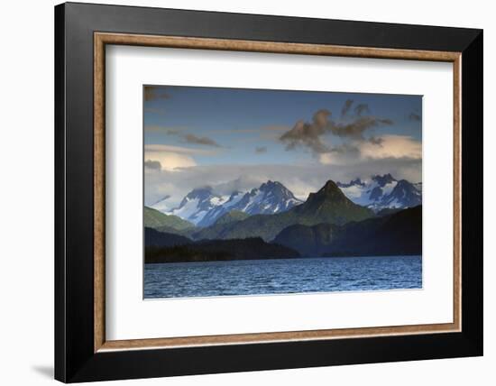 Kenai Mountains and Kachemak Bay, Homer, Alaska, USA, at Sunset-Michel Hersen-Framed Photographic Print