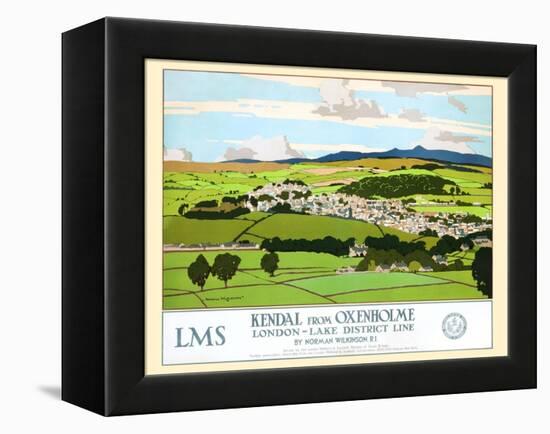 Kendal From Oxenholme, London-Lake District Line-Norman Wilkinson-Framed Stretched Canvas