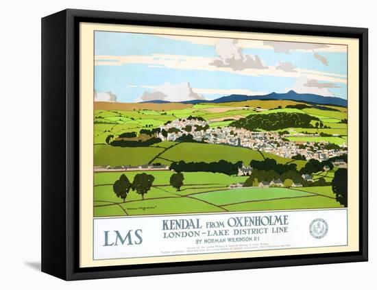 Kendal From Oxenholme, London-Lake District Line-Norman Wilkinson-Framed Stretched Canvas