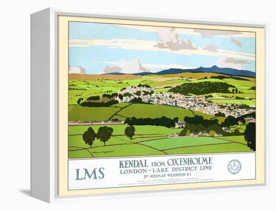 Kendal From Oxenholme, London-Lake District Line-Norman Wilkinson-Framed Stretched Canvas