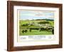 Kendal From Oxenholme, London-Lake District Line-Norman Wilkinson-Framed Art Print
