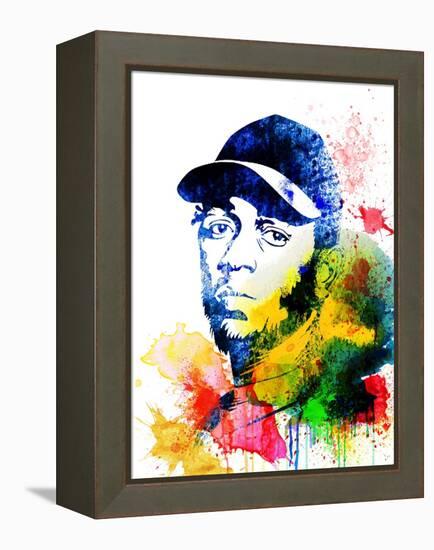 Kendrick Lamar Watercolor-Jack Hunter-Framed Stretched Canvas