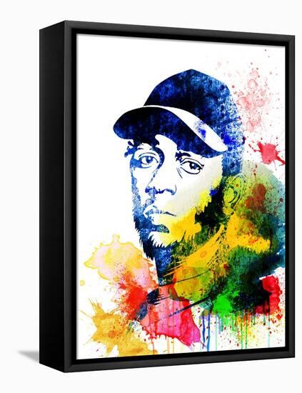 Kendrick Lamar Watercolor-Jack Hunter-Framed Stretched Canvas